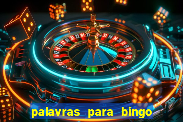 palavras para bingo de cha de lingerie